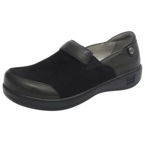 Alegria Keli Sueded Dream Fit Professional Shoe Black Leather Size 38